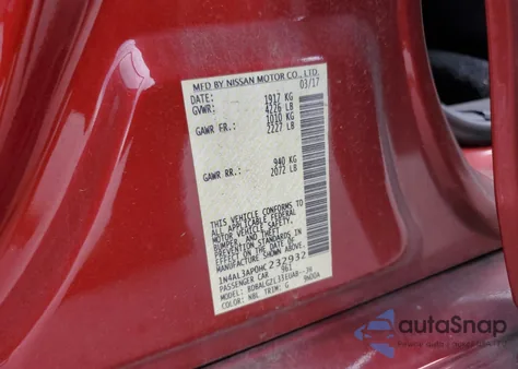 2017 Nissan Altima 2.5 из США, поврежденный, VIN 1N4AL3AP0HC232932